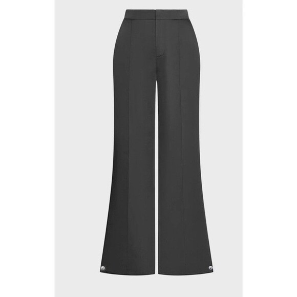Grana Size Large Black Tencel Side Slit Pants - Picture 6 of 16